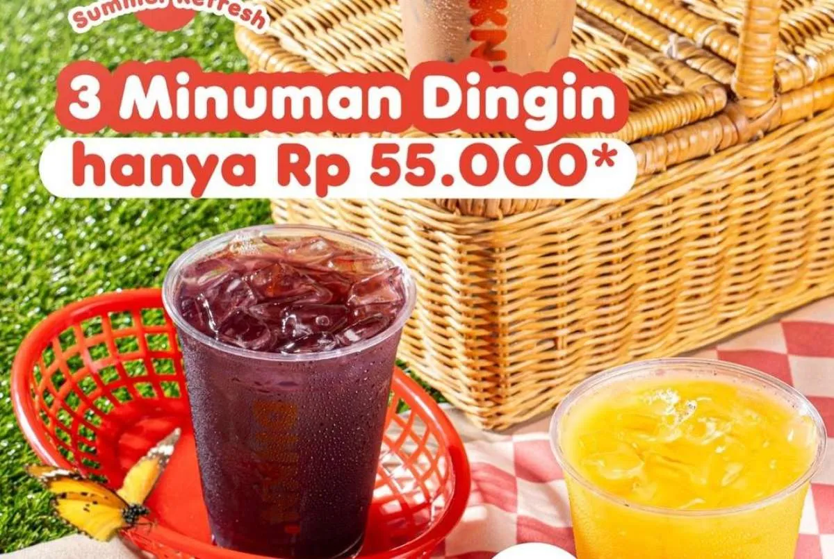 Promo Dunkin Terbaru 15-30 Juni 2024, Dapatkan 3 Minuman Dingin Rp 55.000-an Saja