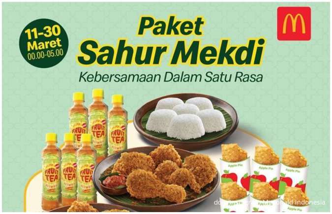 Promo Paket Sahur Mekdi Mulai Rp 46.000-an Per Orang, Khusus Jam 00.00-05.00 Saja