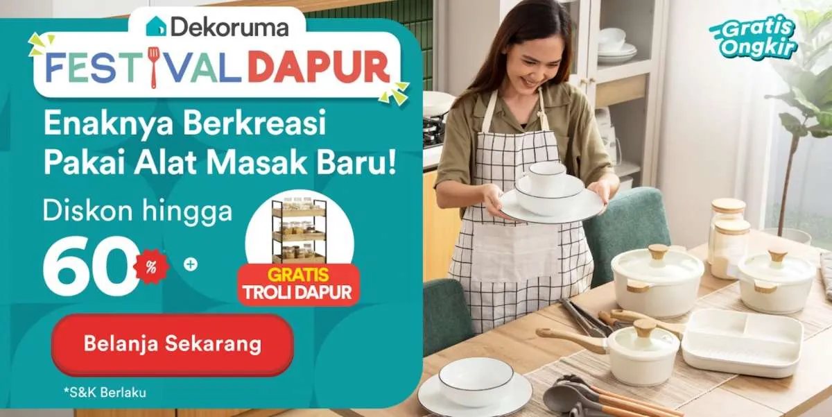 Promo Dekoruma Festival Dapur, Belanja Alat Masak Diskon 60% Plus Hadiah Gratis