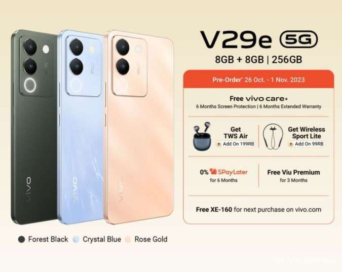 Spesifikasi Lengkap & Harga HP Vivo V29e Indonesia
