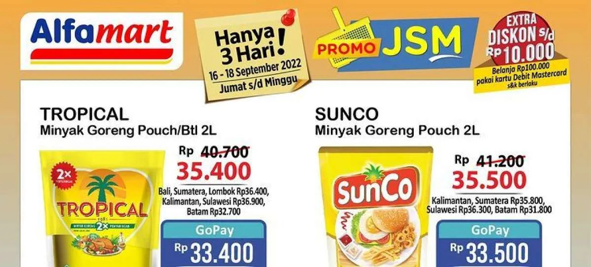 Promo JSM Alfamart Terbaru 16-18 September 2022, Harga Hemat di Pertengahan Bulan