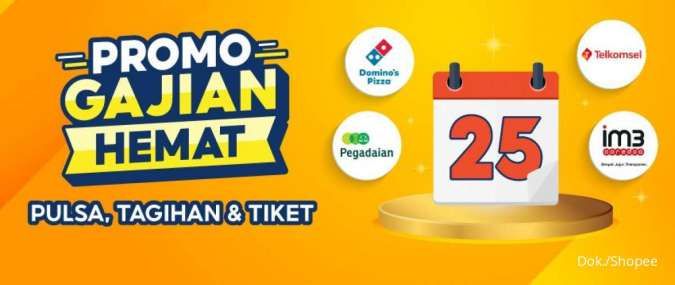 Promo Shopee Gajian Hemat 25-26 Juli, Pulsa dan Tagihan Dapat Cashback 50%