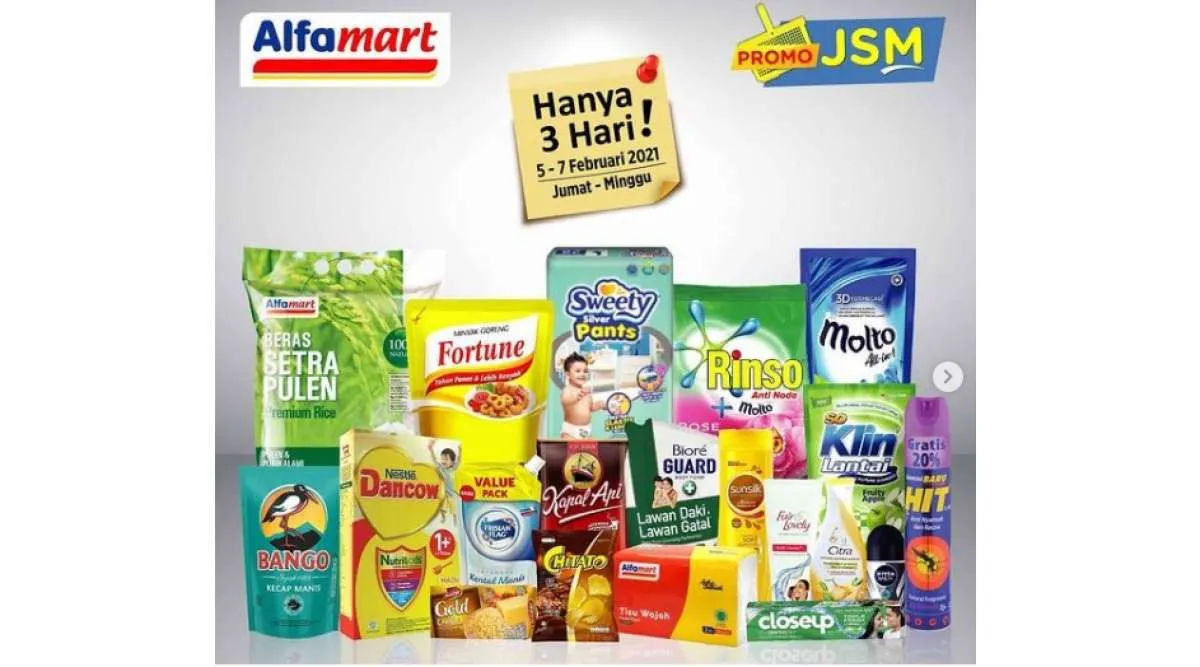  Promo JSM Alfamart 5-7 Februari 2021, diskon Jumat Sabtu Minggu! 