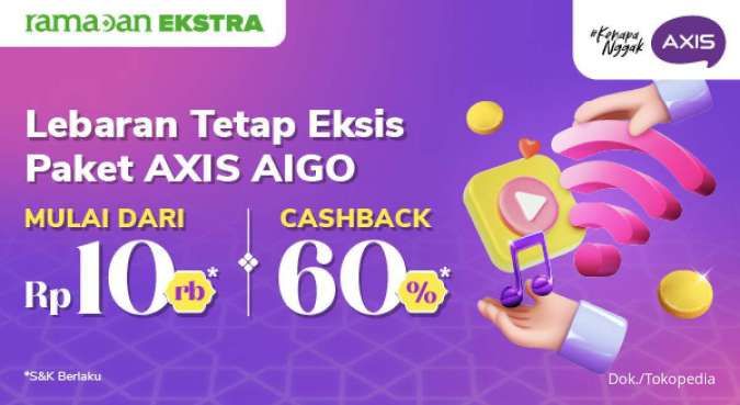 Beli Paket Data AXIS di Tokopedia Dapat Diskon dan Cashback, Ini Promonya!