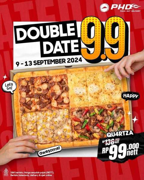 Promo 9.9 di Pizza Hut Delivery 9-13 September 2024