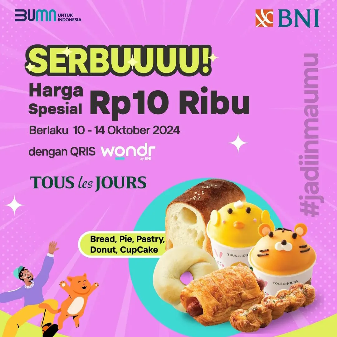 Promo 10.10 Wondr by BNI x TOUS les JOURS