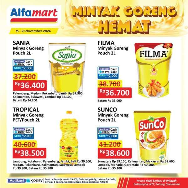 Promo Minyak Goreng Hemat di Alfamart 15-21 November 2024