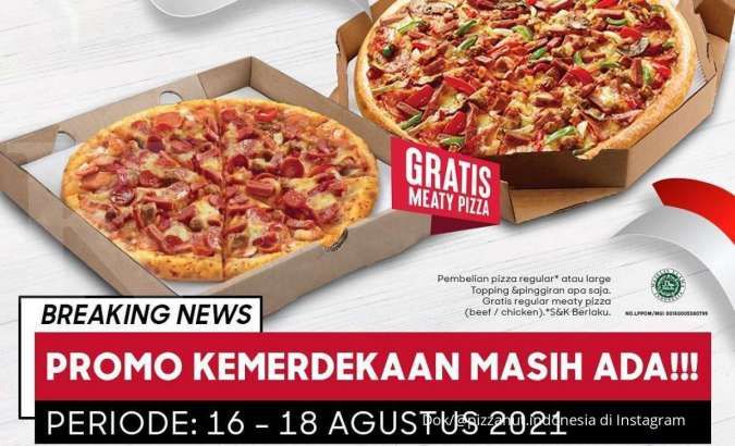 Promo Pizza Hut terbaru, hari ini 18 Agustus 2021 terakhir nikmati beli 1 gratis 1 