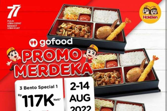Promo Merdeka Hokben, Banyak Diskon di GoFood dan GrabFood 2-14 Agustus 2022