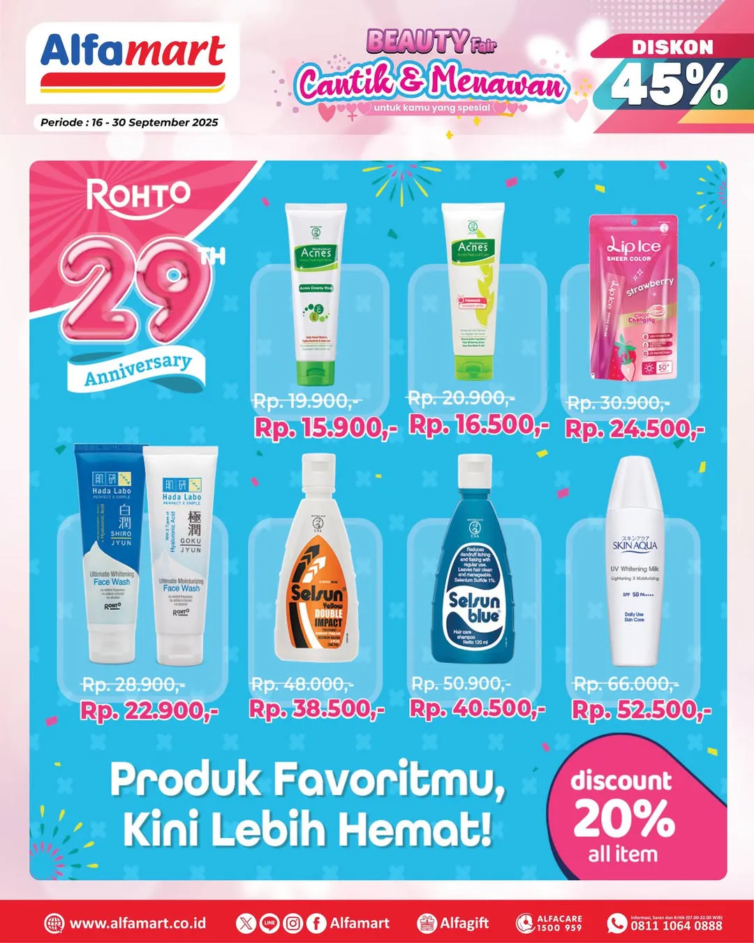 Promo Alfamart Beauty Fair Diskon s/d 45% Periode 16-30 September 2025