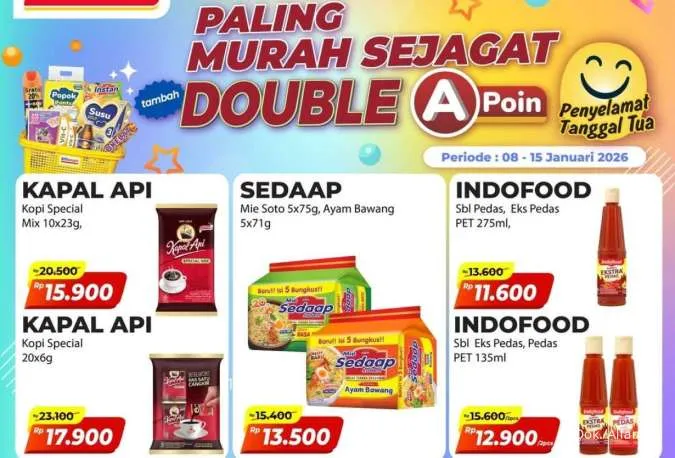 Promo Alfamart Paling Murah Sejagat 8-15 Januari 2026, Sambal Indofood Beli 2 Hemat