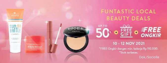 Promo Sociolla Edisi Makeup Lokal, Nikmati Diskon s/d 50% + Ekstra Voucher Belanja