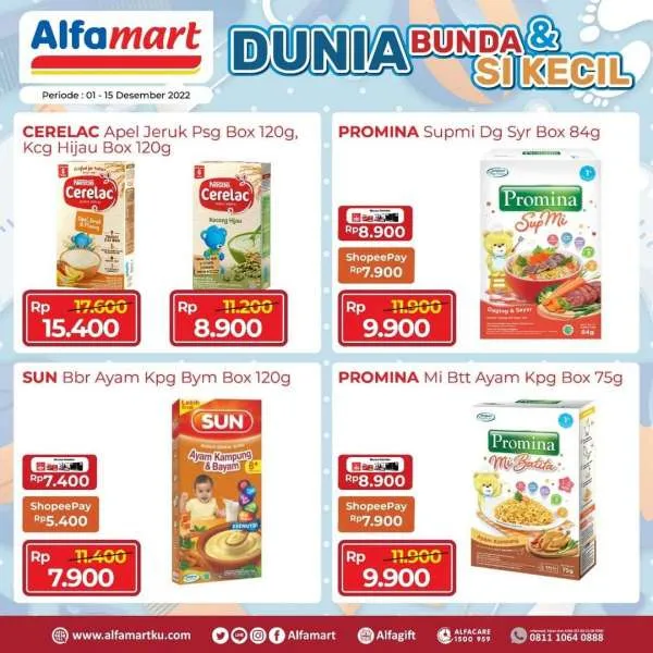 Promo Alfamart Dunia Bunda & Si Kecil Periode 1-15 Desember 2022