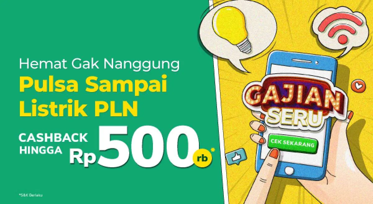 Promo Gajian Tokopedia, Bayar Hotel Hingga Listrik PLN Cashback s.d Rp500.000