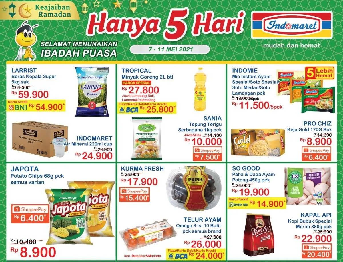 Promo JSM Indomaret Hanya 5 Hari periode 7-11 Mei 2021, diskon weekend!