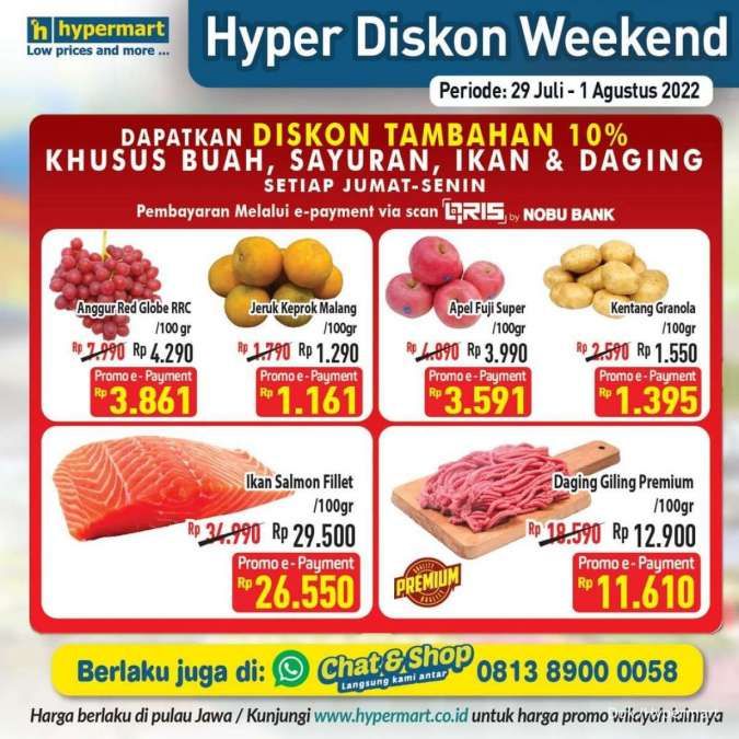 Promo JSM Hypermart Hyper Diskon Weekend Terbaru 29 Juli-1 Agustus 2022