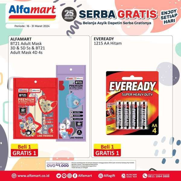 Promo Alfamart Serba Gratis16-31 Maret 2024