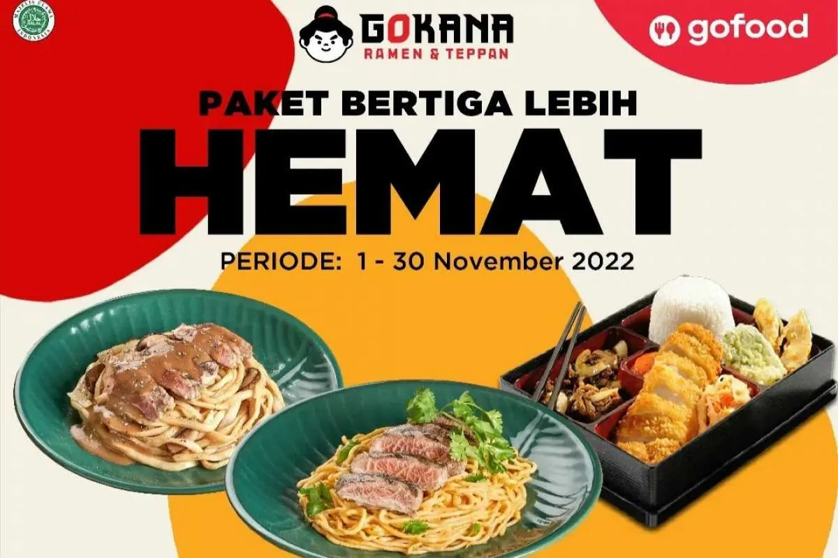 Promo Gokana Paket Hemat Terbaru, Hadirkan 6 Menu Berbeda Selama November 2022