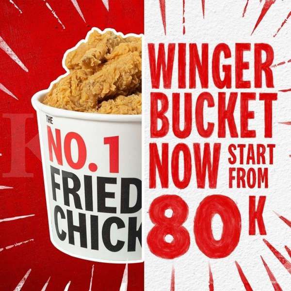 Promo KFC terbaru winger bucket bulan Agustus tahun 2021.