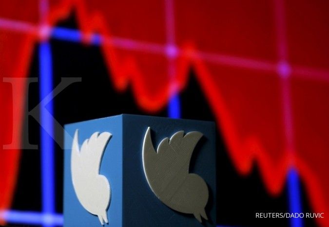 Kinerja di bawah target, saham Twitter turun 13,6%