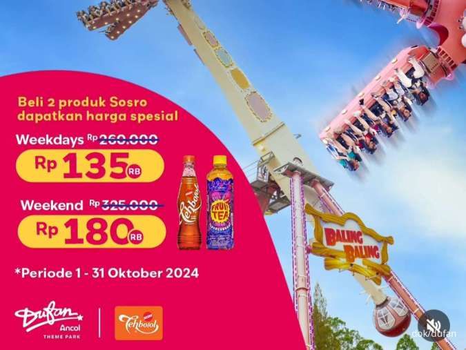 Promo Hemat Dufan x Sosro Oktober 2024, Ada Gratis Fruit Tea dan Teh Botol