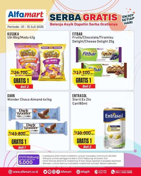 Promo Alfamart Serba Gratis 1-15 Juli 2025