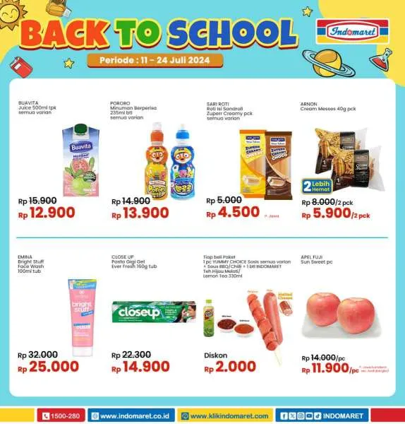 Promo Indomaret Back to School Periode 11-24 Juli 2024