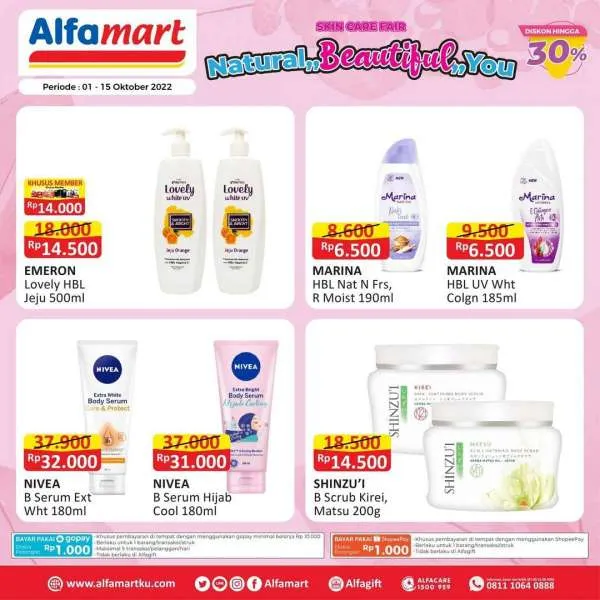 Promo Alfamart Skin Care Fair Periode 1-15 Oktober 2022