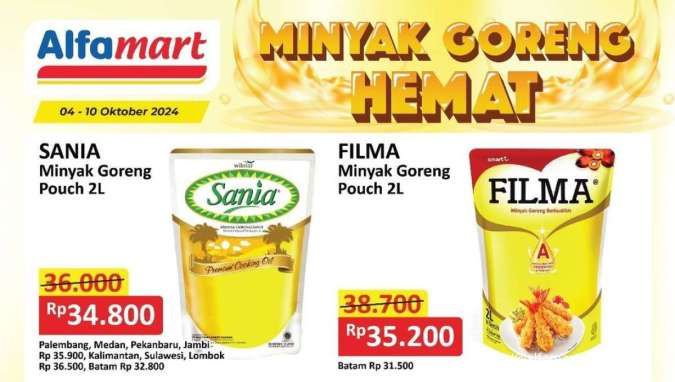 Promo Minyak Goreng Hemat di Alfamart Berakhir Besok, Ada Promo Sania Sampai Filma