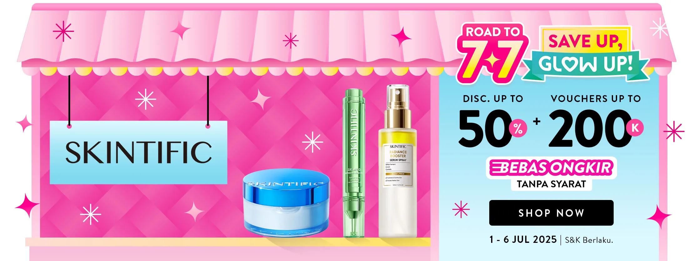 Promo Sociolla Road to 7.7 Diskon s/d 60% Periode 1-6 Juli 2025