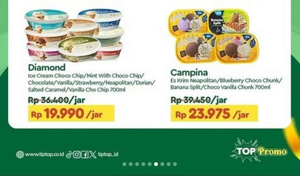Promo Es Krim di JSM Tip Top, Superindo dan Alfamart Gantung Weekend, Apa Saja?