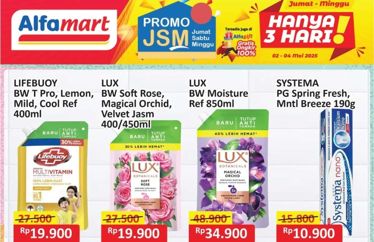 Promo Deterjen & Sabun Mandi Weekend 2-4 Mei 2025 di Alfamart, Indomaret & Superindo