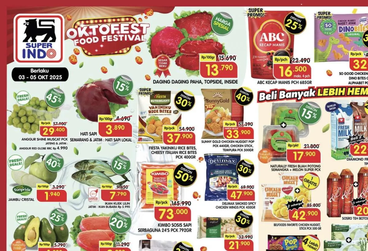 Katalog Promo JSM Superindo Diskon hingga 50% Periode 3-5 Oktober 2025