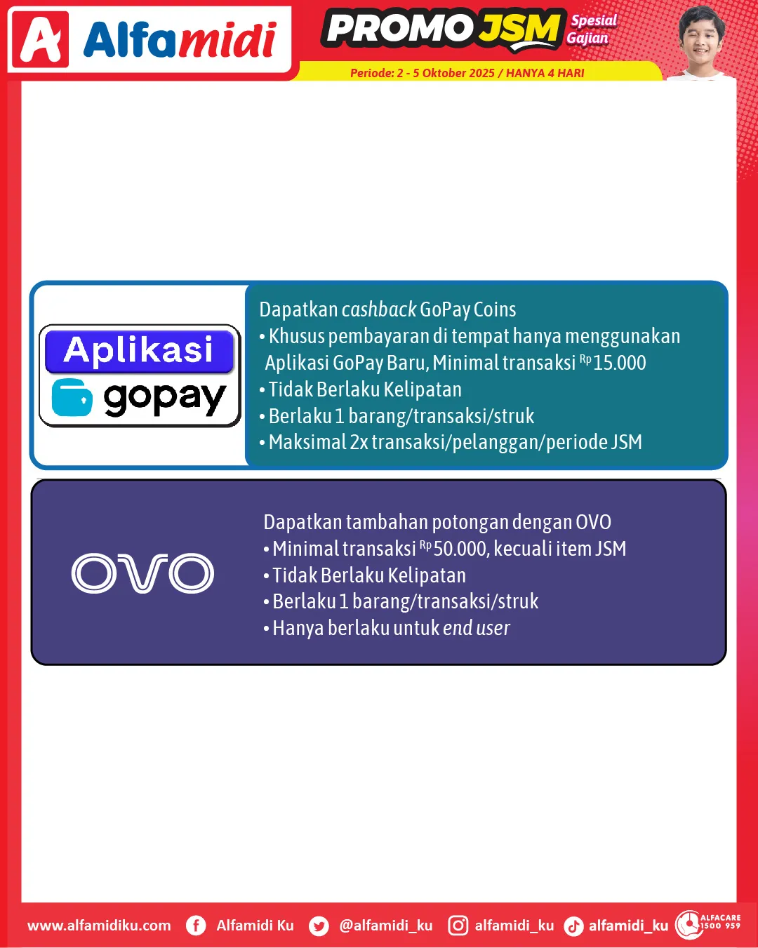 Promo JSM Alfamidi Hanya 4 Hari Periode 2-5 Oktober 2025