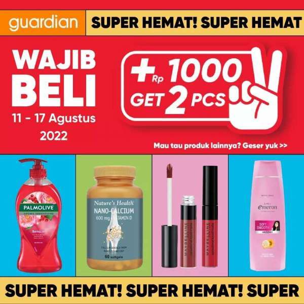 Promo Guardian 11-17 Agustus 2022, Tambah Uang Rp 1.000 Dapat 2 Aloe Vera Gel