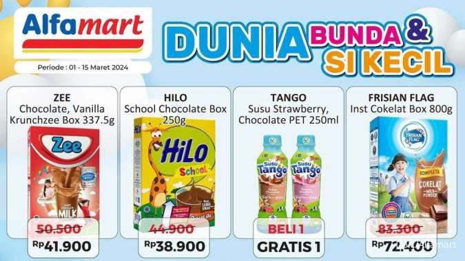 Promo Susu di Alfamart s/d 15 Maret 2024, Ada Promo Beli 1 Gratis 1 & Beli 2 Gratis 1