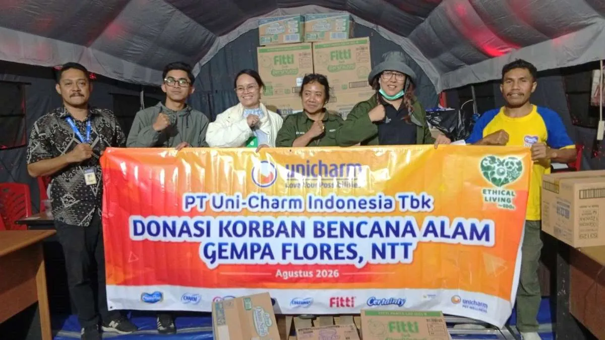 Uni-Charm Indonesia (UCID) Salurkan Bantuan Sanitasi untuk Penyintas Gempa Flores
