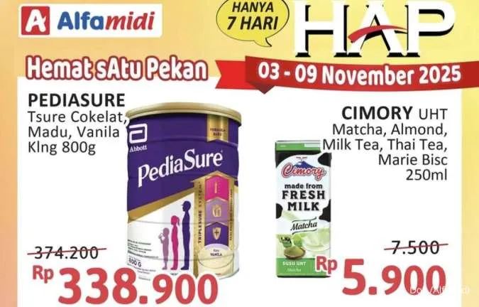 Katalog Promo Alfamidi Hemat Satu Pekan 3-9 November 2025, Cimory UHT Rp 5.900!