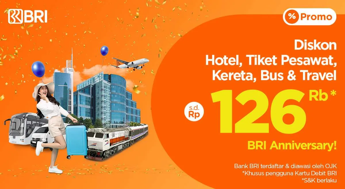 Dapatkan Diskon HUT BRI untuk Semua Produk PegiPegi hingga Rp 126.000 