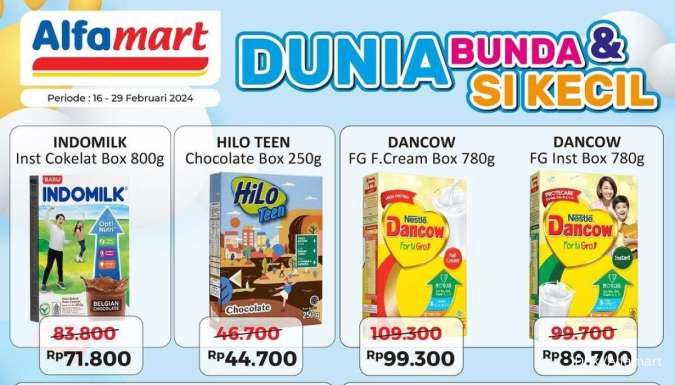 Promo Alfamart Edisi Susu Keluarga 16-29 Februari 2024, Ada Promo Beli 1 Gratis 3