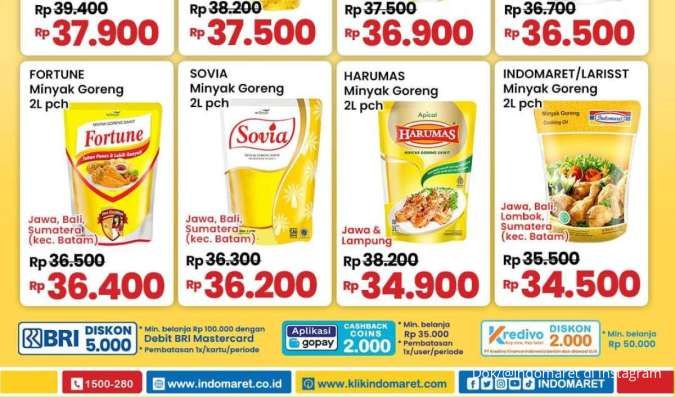 Promo Minyak Goreng Murah di Indomaret Berakhir Besok, Ada Harga Spesial di Superindo