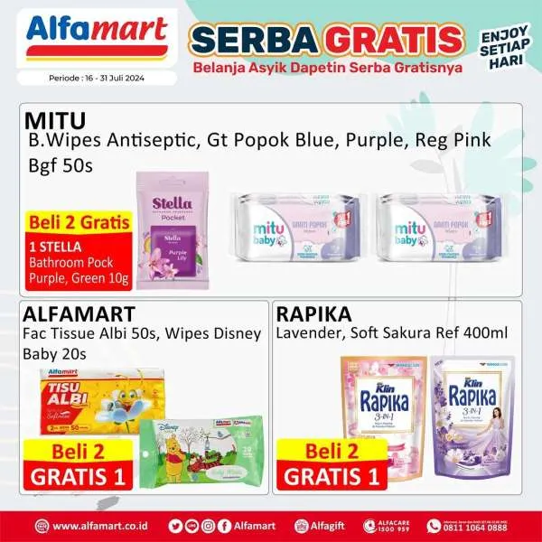 Promo Alfamart Serba Gratis 16-31 Juli 2024