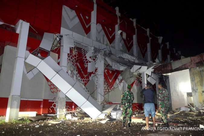 Gempa Magnitudo 5,9 Mengguncang Maluku Utara, Gedung KONI Sario Manado Ambruk