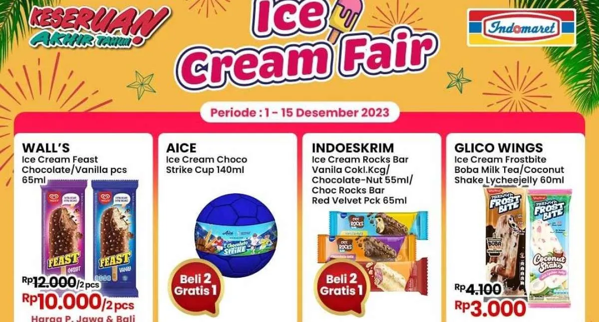 Promo Indomaret Terbaru 13 Desember 2023, Pesta Keju dan Es Krim Beli 2 Gratis 1