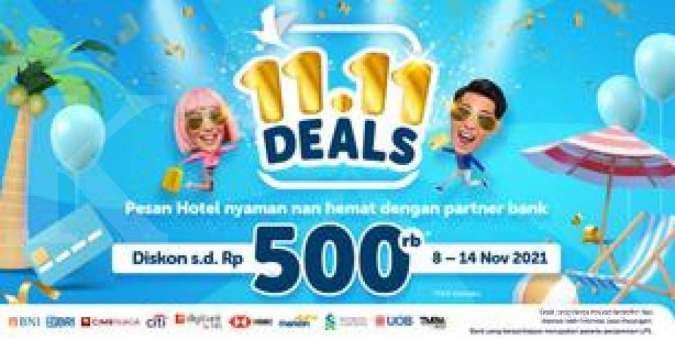Promo Traveloka 11.11 Deals, Diskon Hotel dengan Partner Bank Rp 500.000