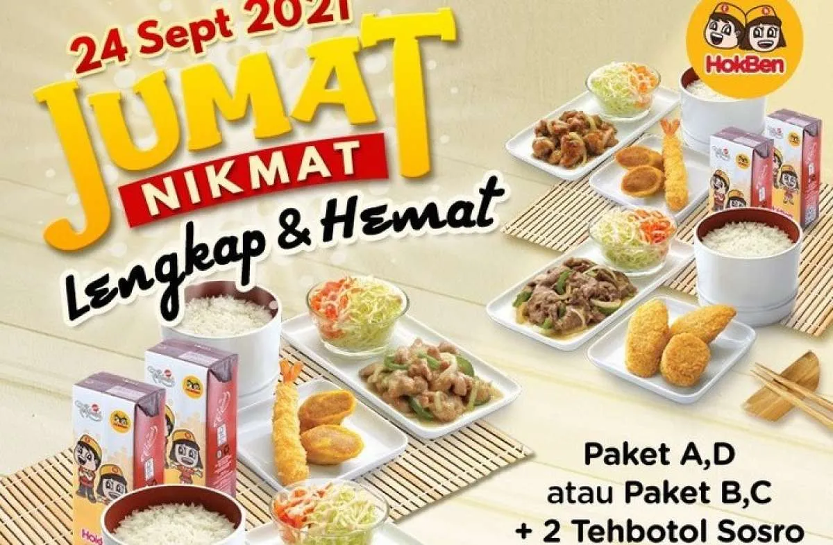 Promo HokBen terbaru di 24 September, banyak pilihan menu dengan harga lebih hemat
