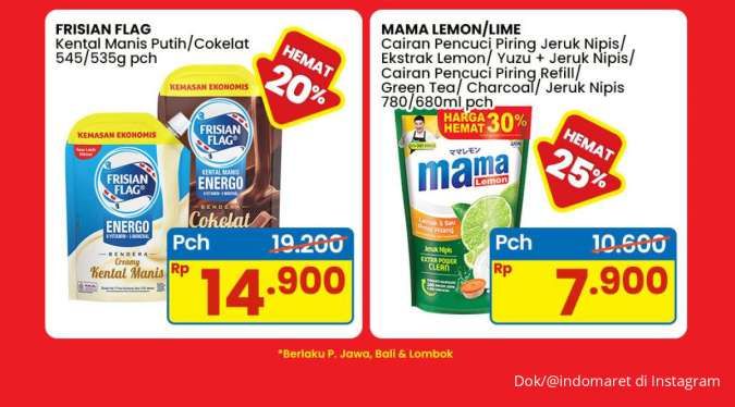 Promo Indomaret Weekend 13-15 Juni 2025, Frisian Flag & Mama Lemon Harga Hemat