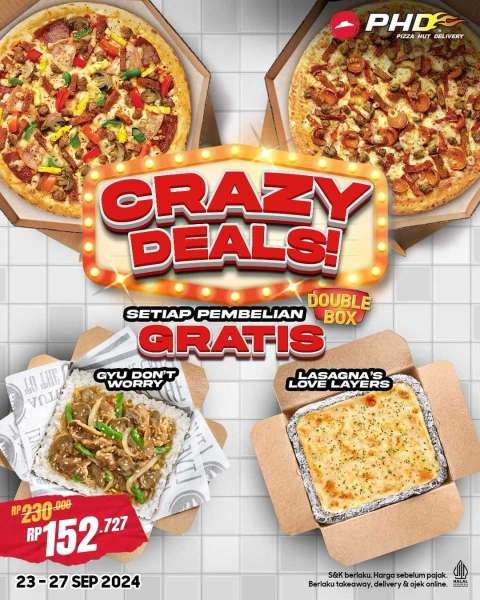 Promo Pizza Hut Delivery 23-27 September 2024