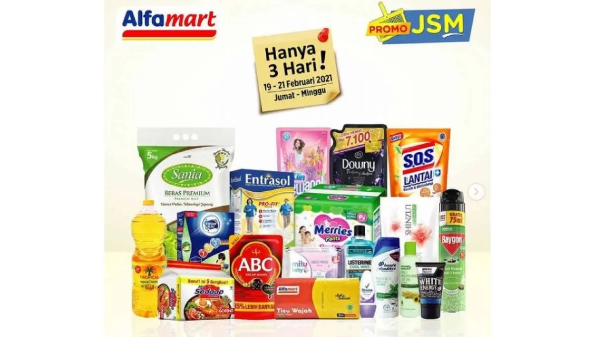  Promo JSM Alfamart 19-21 Februari 2021, diskon Jumat Sabtu Minggu! 