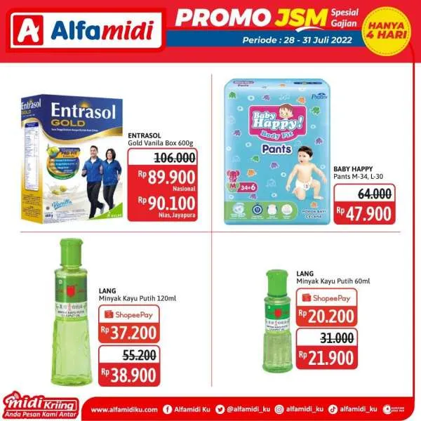Promo JSM Alfamidi Spesial Gajian Periode 28-31 Juli 2022